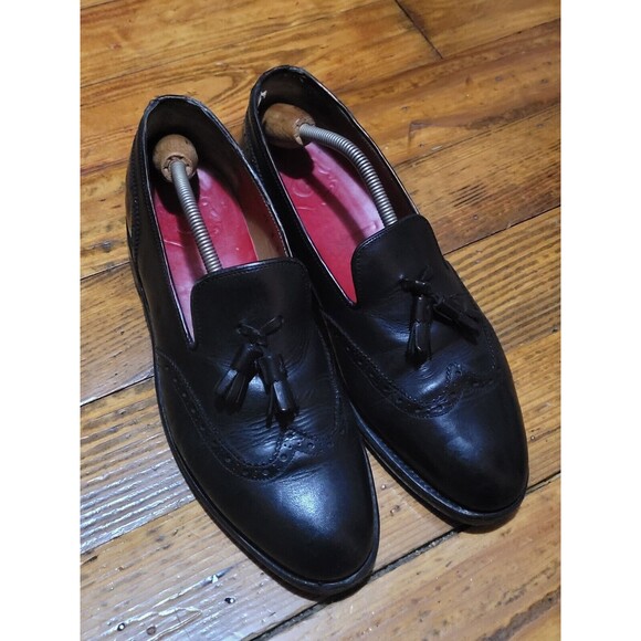 GRENSON Black Leather Tassel Loafers Shoes Men 9 Made In England main image 4